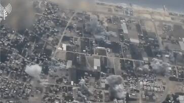 Israel-Palestine war: Dramatic IDF drone videos claim attack on 130 Hamas hideouts in Gaza - WATCH snt Israel-Palestine war: Dramatic IDF drone videos claim attack on 130 Hamas hideouts in Gaza - WATCH snt