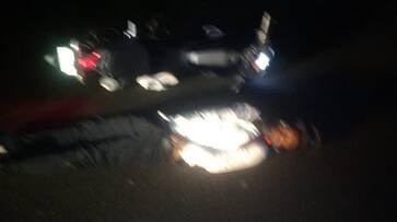 Drunken Man Slept on the Main Road in Chikkamgaluru grg Drunken Man Slept on the Main Road in Chikkamgaluru grg