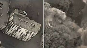 Israel biggest air strike since Operation Iron Swords began targets 200 Hamas hideouts; WATCH drone footages snt Israel biggest air strike since Operation Iron Swords began targets 200 Hamas hideouts; WATCH drone footages snt