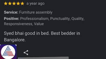 Google review of Bengaluru carpenter takes comical turn with 'Good in Bed' remark vkp Google review of Bengaluru carpenter takes comical turn with 'Good in Bed' remark vkp