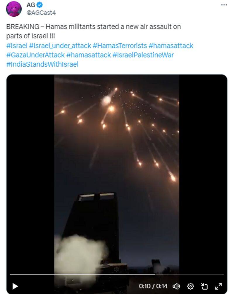 viral video shows Hamas launching rockets to Israel from Gaza but video is fake jje 