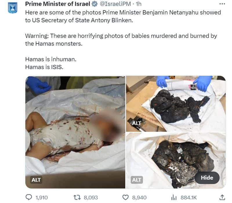 Hamas is inhuman, Hamas is ISIS Israel shares horrifying proof of babies murdered, burnt by terrorists snt