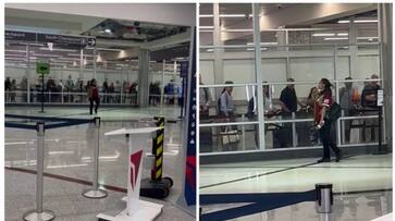 woman waved knife at airport security check and stabbed three people including staff afe woman waved knife at airport security check and stabbed three people including staff afe