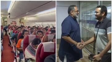 Operation Ajay Evacuation from Israel first flight with 212 indians Includes malayalis arrived in delhi nbu Operation Ajay Evacuation from Israel first flight with 212 indians Includes malayalis arrived in delhi nbu