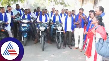 Mahisha dasara celebration: Dalit organization activists bike rally to mysuru rav Mahisha dasara celebration: Dalit organization activists bike rally to mysuru rav