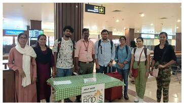 Operation Ajay: Keralites rescued from Israel land in Cochin airport rkn Operation Ajay: Keralites rescued from Israel land in Cochin airport rkn
