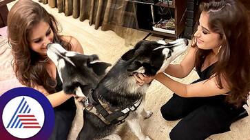 Bollywood actress Rasha Thadani photo with her Dog goes viral srb Bollywood actress Rasha Thadani photo with her Dog goes viral srb