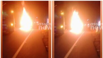 Bus collided with Autorickshaw in Kannur; Autorickshaw fired and Two people burned to death Bus collided with Autorickshaw in Kannur; Autorickshaw fired and Two people burned to death