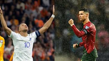 Ronaldo and Mbappe scores double, Portugal, France, Belgium wins in EURO qualifiers gkc Ronaldo and Mbappe scores double, Portugal, France, Belgium wins in EURO qualifiers gkc