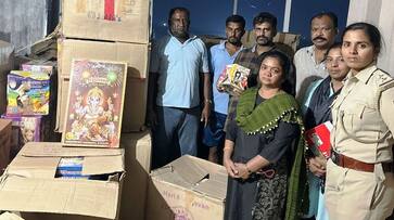 KGF Illegal Crackers worth Rs 13 lakh seized snr KGF Illegal Crackers worth Rs 13 lakh seized snr