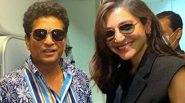 Anushka Sharma Sachin Tendulkar Arrive In Ahmedabad Ahead Of India vs Pakistan World Cup Clash kvn Anushka Sharma Sachin Tendulkar Arrive In Ahmedabad Ahead Of India vs Pakistan World Cup Clash kvn
