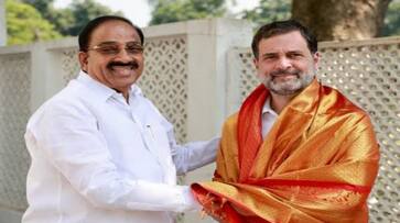 Former minister Tummala Nageswara Rao Meets Rahul Gandhi in New Delhi ksm Former minister Tummala Nageswara Rao Meets Rahul Gandhi in New Delhi ksm