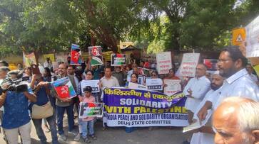 CPM PB member Nilotpal Basu's against Israel bkg CPM PB member Nilotpal Basu's against Israel bkg