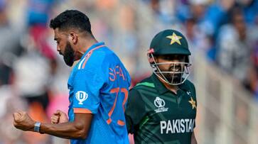Pakistan Scored 191 Runs against India in 12th Match of Cricket World Cup 2023 at Narendra Modi Stadium, Ahmedabad rsk Pakistan Scored 191 Runs against India in 12th Match of Cricket World Cup 2023 at Narendra Modi Stadium, Ahmedabad rsk