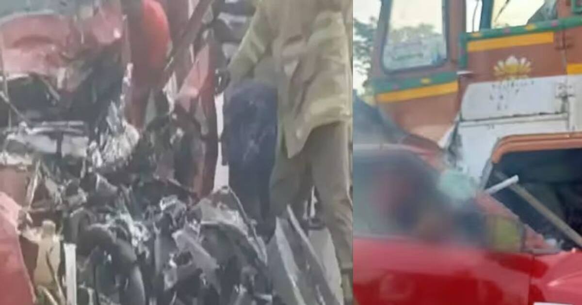   திருவண்ணாமலை அருகே கோர விபத்து... லாரி - கார் நேருக்கு மோதல்.. 8 பேர் சம்பவ இடத்திலேயே பலி