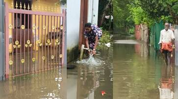 Houses damaged in heavy rain in Alappuzha latest rain update vkv Houses damaged in heavy rain in Alappuzha latest rain update vkv