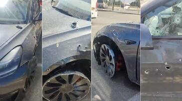 Israeli driver says Tesla EV car saved his life from Hamas gunshots prn Israeli driver says Tesla EV car saved his life from Hamas gunshots prn