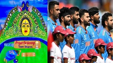 Sudarshan Pattnaik Sand art sculpture of Goddess Durga with 5000 lemons For World Cup 2023 rsk Sudarshan Pattnaik Sand art sculpture of Goddess Durga with 5000 lemons For World Cup 2023 rsk