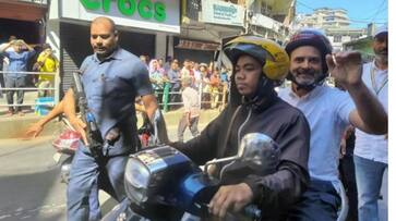 Rahul Gandhi toured Mizoram on a scooter, viral video - bsb Rahul Gandhi toured Mizoram on a scooter, viral video - bsb
