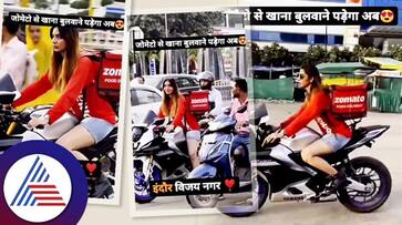 Zomato Delivery Girl Ride Bike Without Helmet In Indore Madhya Pradesh Viral Video roo Zomato Delivery Girl Ride Bike Without Helmet In Indore Madhya Pradesh Viral Video roo