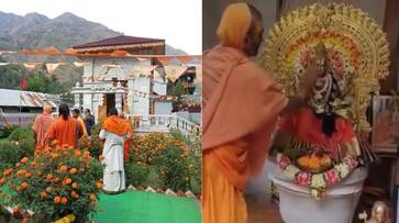 First time after independence Navratri puja held at Sharada Devi temple Teetwal Kashmir LOC ckm First time after independence Navratri puja held at Sharada Devi temple Teetwal Kashmir LOC ckm