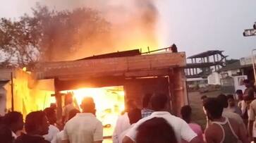 Huge fire accident in Nandigama NTR District AKP Huge fire accident in Nandigama NTR District AKP