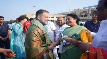 Rahul gandhi and Priyanka Gandhi Reached To Hyderabad Begumpet Airport lns Rahul gandhi and Priyanka Gandhi Reached To Hyderabad Begumpet Airport lns