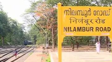 The engine of the passenger train derailed in Nilambur The engine of the passenger train derailed in Nilambur