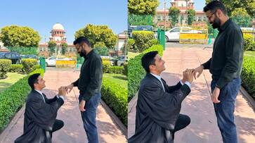 Gay couple ring exchange in front of Supreme Court SSM Gay couple ring exchange in front of Supreme Court SSM