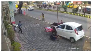 Man Runs Car Over 5 On Footpath In Mangaluru, one Killed prm Man Runs Car Over 5 On Footpath In Mangaluru, one Killed prm