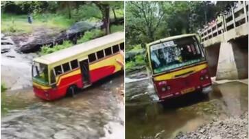 ksrtc bus crossing river the video going viral hyp ksrtc bus crossing river the video going viral hyp