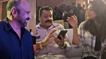 suresh gopi funny talk with abhirami and siddique for garudan movie promotion nrn suresh gopi funny talk with abhirami and siddique for garudan movie promotion nrn