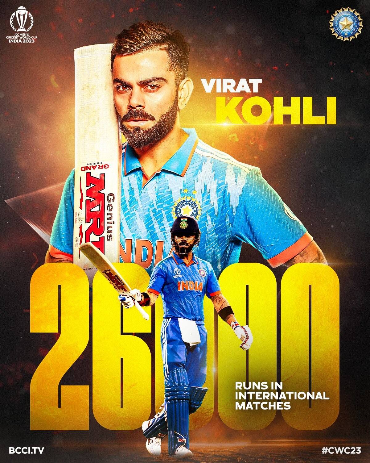 After 8 Years Virat Kohli scored a World Cup century During IND vs BAN Match at Pune rsk