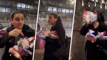 Woman tears down posters of missing Israeli children in London; demands proof of Hamas raping women (WATCH) AJR Woman tears down posters of missing Israeli children in London; demands proof of Hamas raping women (WATCH) AJR