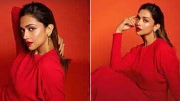 Deepika Padukone's fiery red dress makes fans go crazy as she attends Shah Rukh Khan's 'Dunki' wrap up party ATG Deepika Padukone's fiery red dress makes fans go crazy as she attends Shah Rukh Khan's 'Dunki' wrap up party ATG