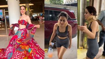 Unique Fashion Icon Actress Urfi Javed suffering from neck Pain akb Unique Fashion Icon Actress Urfi Javed suffering from neck Pain akb