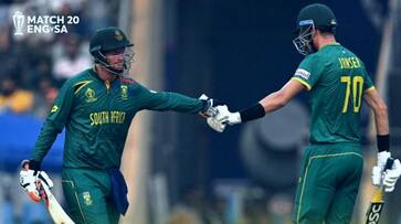 Heinrich Klaasen hit his first world cup century during ENG vs SA 20th Match of CWC at Wankhede Stadium, Mumbai rsk Heinrich Klaasen hit his first world cup century during ENG vs SA 20th Match of CWC at Wankhede Stadium, Mumbai rsk