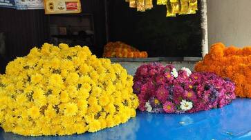 Huge Demand for Flowers For Navaratri Festival at Karkala in Udupi grg Huge Demand for Flowers For Navaratri Festival at Karkala in Udupi grg