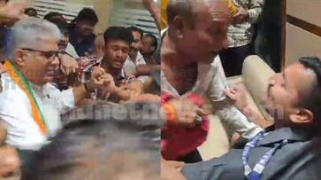 Madhya pradesh BJP workers attack Union minister security staff over seat dispute kgn Madhya pradesh BJP workers attack Union minister security staff over seat dispute kgn
