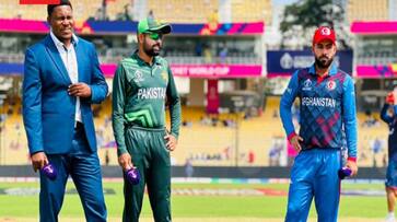 Pakistan have won the toss and choose to bat first against Afghanistan in 22nd Match of Cricket World Cup at Chennai Pakistan have won the toss and choose to bat first against Afghanistan in 22nd Match of Cricket World Cup at Chennai