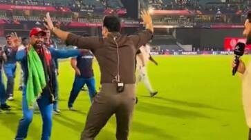 ICC World cup 2023 India Celebrate Afghanistan Win against Pakistan ckm ICC World cup 2023 India Celebrate Afghanistan Win against Pakistan ckm