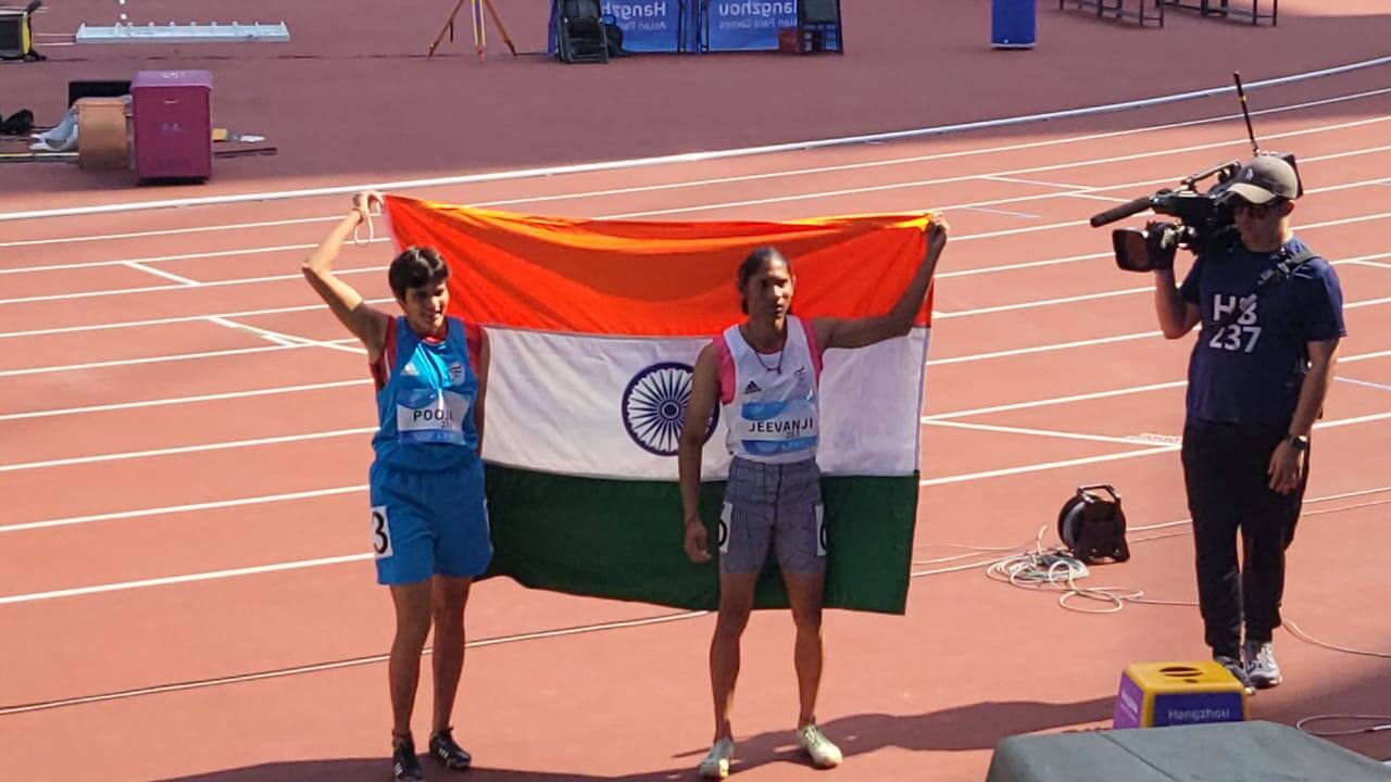 Deepthi Jeevanji won gold medal in 400m-T20 event at Asian Para Games Hangzhou rsk