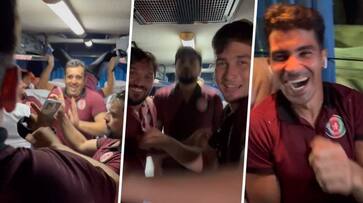 Afghanistan players dancing for Lungi dance song in team bus goes viral rsk Afghanistan players dancing for Lungi dance song in team bus goes viral rsk