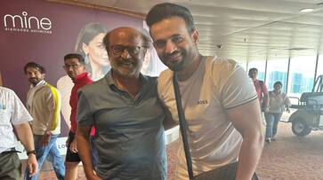 Star Cricketer Irfan Pathan with Superstar Rajinikanth JMS Star Cricketer Irfan Pathan with Superstar Rajinikanth JMS