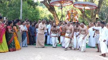 Tirumala Tirupati temple vedupari utsavam held today smp Tirumala Tirupati temple vedupari utsavam held today smp