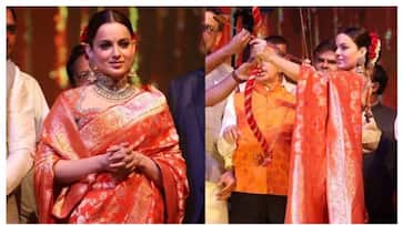 Kangana Ranaut Fails To Shoot the Arrow at Ravan Effigy at Lav Kush Ramleela Trolled vvk Kangana Ranaut Fails To Shoot the Arrow at Ravan Effigy at Lav Kush Ramleela Trolled vvk