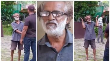 Viral video of Rajinikanth s body double in Fort Kochi bkg Viral video of Rajinikanth s body double in Fort Kochi bkg