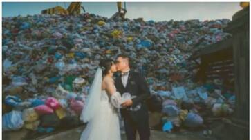 Pictures of the wedding photo shoot in front of Garbage Hill went viral bkg Pictures of the wedding photo shoot in front of Garbage Hill went viral bkg