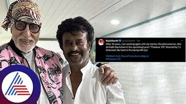 Rajinikanth drops epic pic with Big B: Working with my mentor after 33 years suc Rajinikanth drops epic pic with Big B: Working with my mentor after 33 years suc