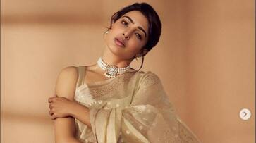 Actress samantha photo for Regal Odyssey Ivory Saree goes viral srb Actress samantha photo for Regal Odyssey Ivory Saree goes viral srb